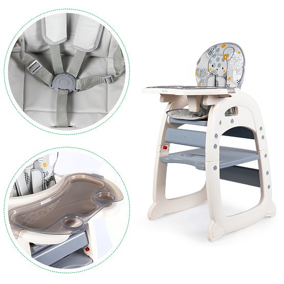 Sedia da pranzo Mouse 2in1 - grigia