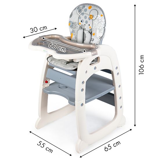 Sedia da pranzo Mouse 2in1 - grigia