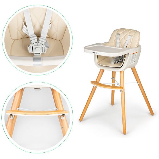 Sedia da pranzo Nela 2in1 - beige
