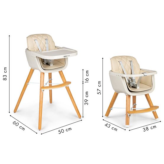 Sedia da pranzo Nela 2in1 - beige