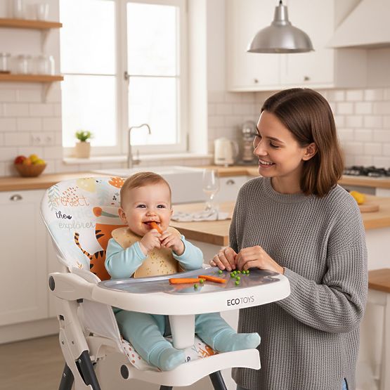 Sedia da pranzo pieghevole per bambini con giocattoli ECOTOYS