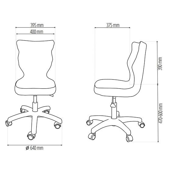 Sedia ergonomica per scrivania regolabile in altezza 146-176,5 cm - grigia
