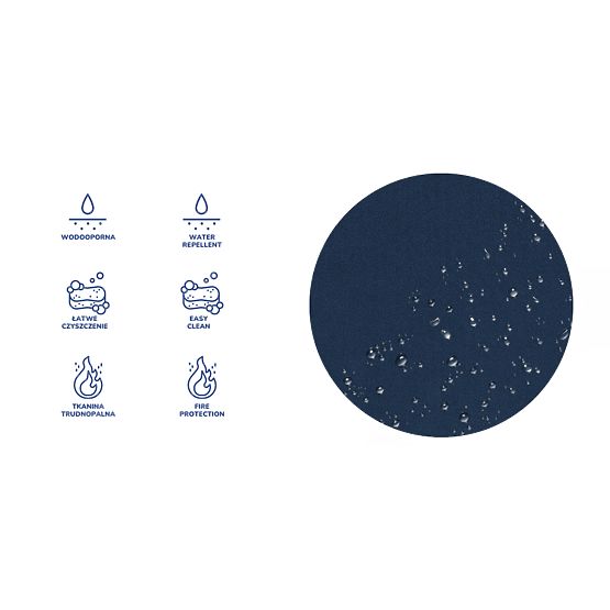 Sedia ergonomica per scrivania regolabile in altezza 146-176,5 cm - blu navy