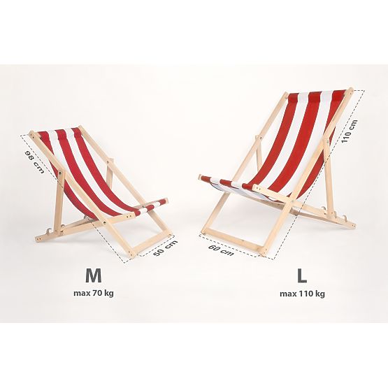 Sedia da spiaggia Righe rosse e bianche