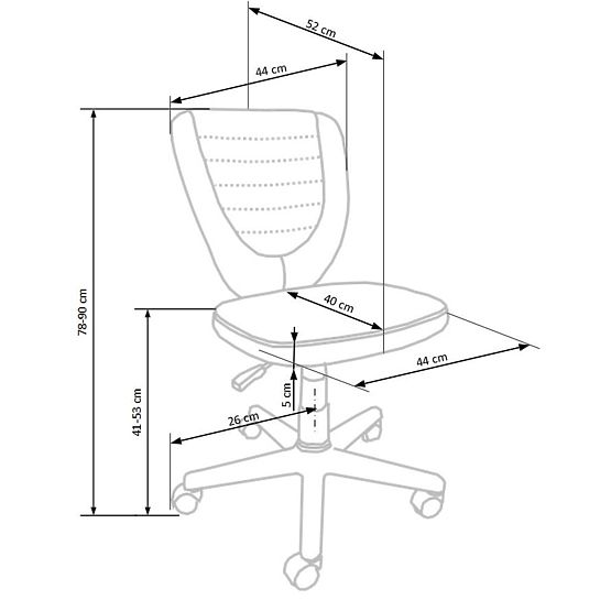 Sedia per studenti Toby - verde