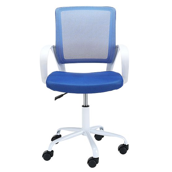 Sedia Girevole FD-6 Bianco / Blu