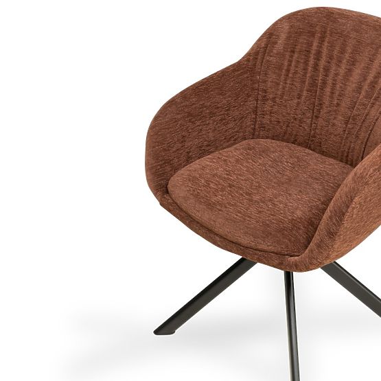 Sedia girevole Kairo, marrone-rossa