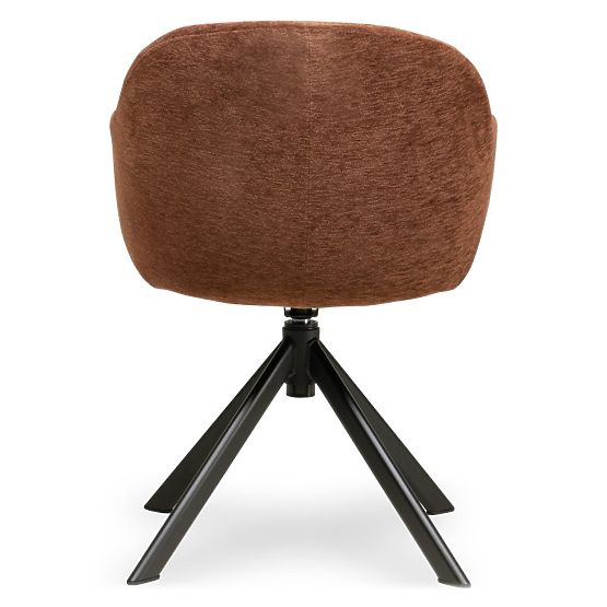 Sedia girevole Kairo, marrone-rossa