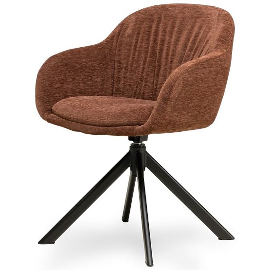 Sedia girevole Kairo, marrone-rossa