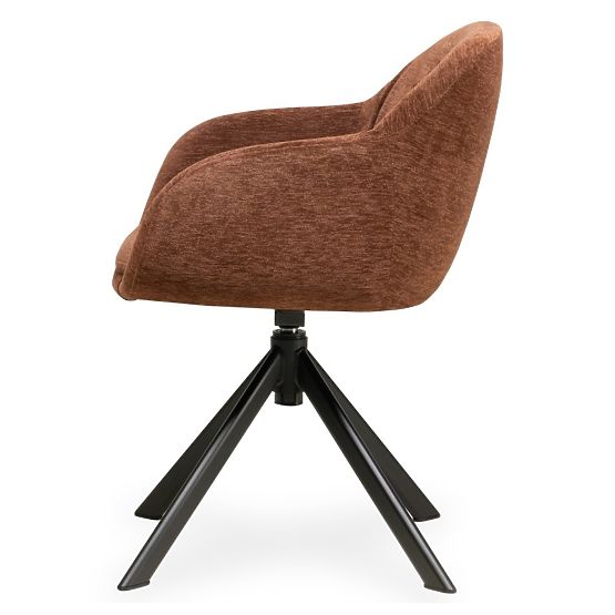 Sedia girevole Kairo, marrone-rossa