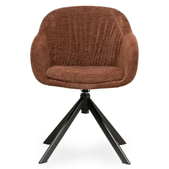 Sedia girevole Kairo, marrone-rossa