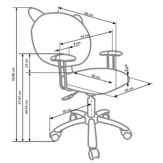 Sedia per bambini Kitty - rosa