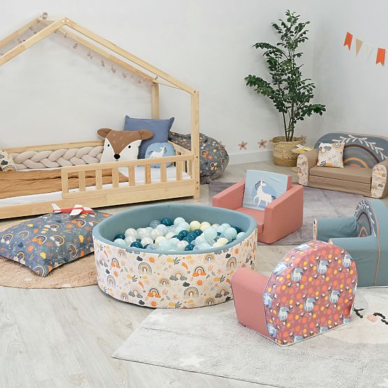 Poltroncina per bambini Unicorn - rosa