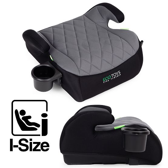 Seggiolino auto rialzo per bambini i-SIZE altezza 125-150 cm portabicchieri ECOTOYS