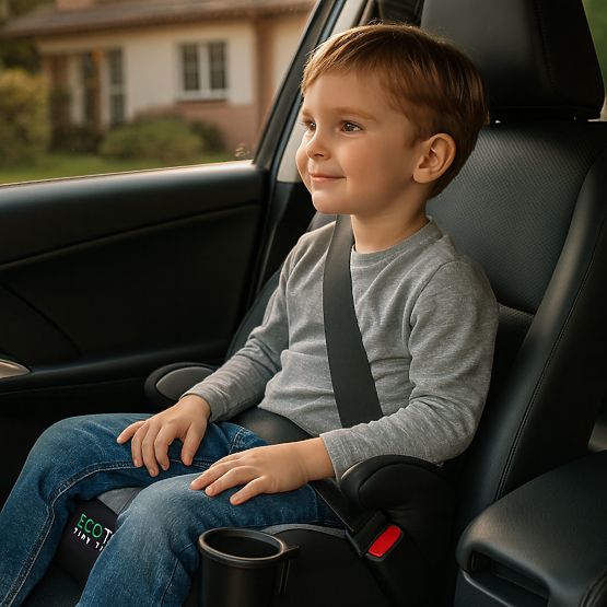 Seggiolino auto rialzo per bambini i-SIZE altezza 125-150 cm portabicchieri ECOTOYS