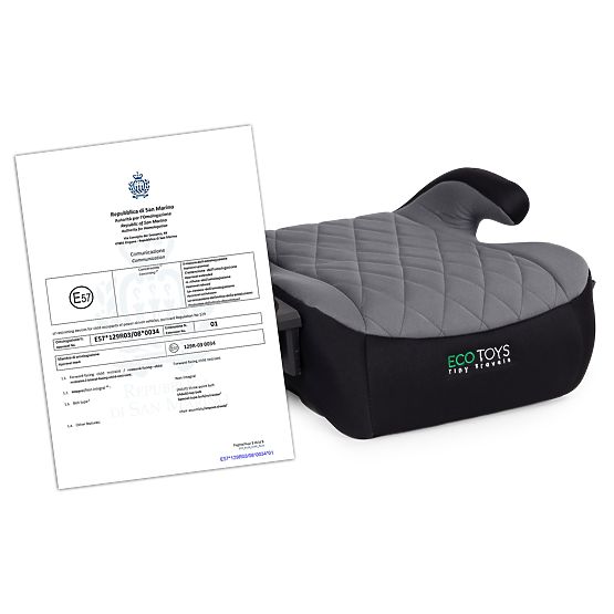 Seggiolino auto rialzo per bambini i-SIZE altezza 125-150 cm portabicchieri ECOTOYS