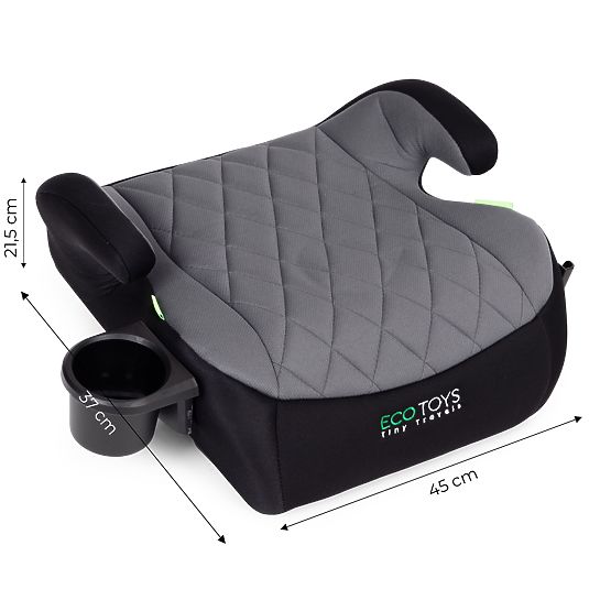 Seggiolino auto rialzo per bambini i-SIZE altezza 125-150 cm portabicchieri ECOTOYS