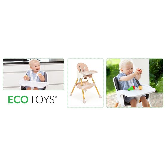 Seggiolone per bambini alto 2 in 1 ECOTOYS