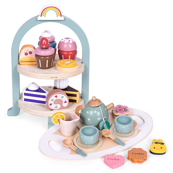 Servizio da tè e caffè con dolci tazze teiera vassoio ECOTOYS