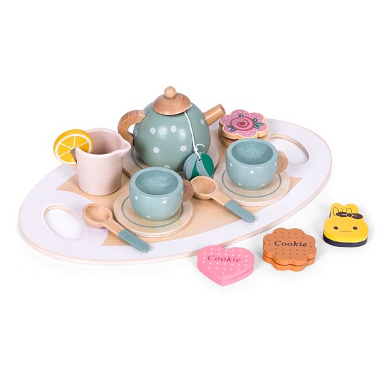 Servizio da tè e caffè con dolci tazze teiera vassoio ECOTOYS