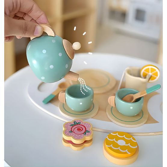 Servizio da tè e caffè con dolci tazze teiera vassoio ECOTOYS