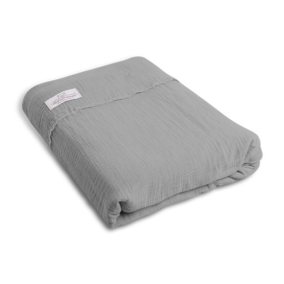 Set biancheria da letto in mussola Heavens, 2 pezzi, grigio