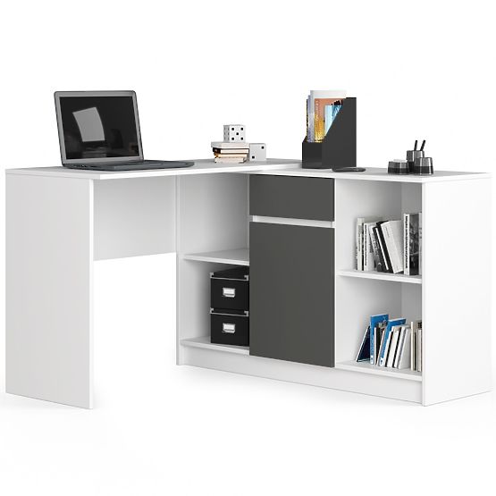 SET CLP B-17 COMÒ + SCRIVANIA PK BIANCO / GRIGIO