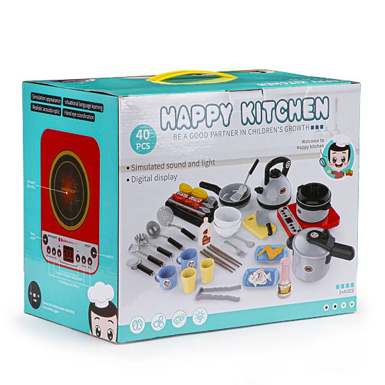 Set da cucina e barbecue 40 pezzi, suono LED