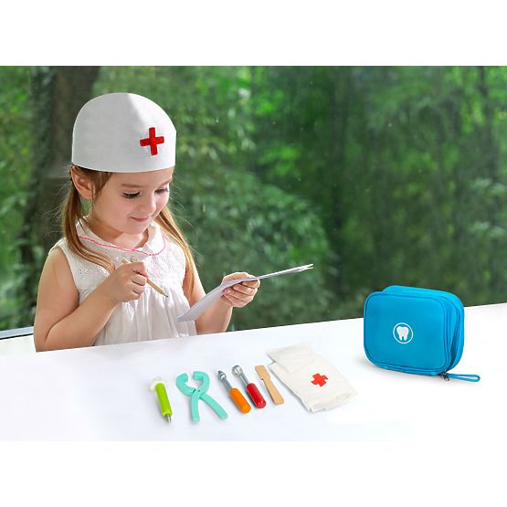 Set da dentista con borsa e 7 accessori per bambini ECOTOYS