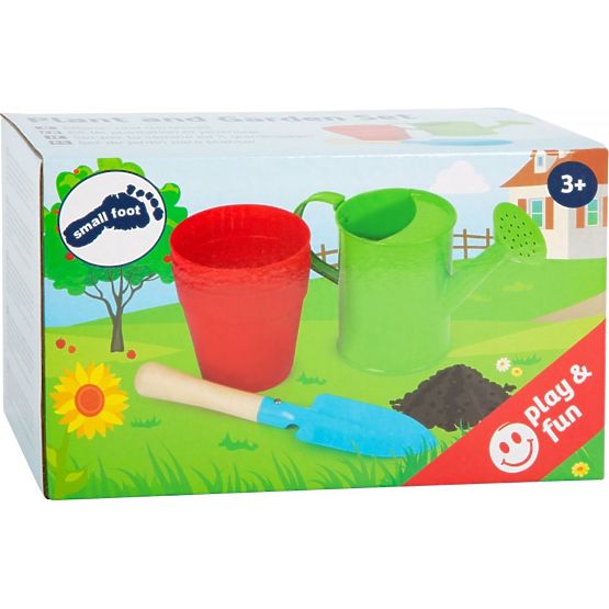 Set da giardino con vasi di fiori