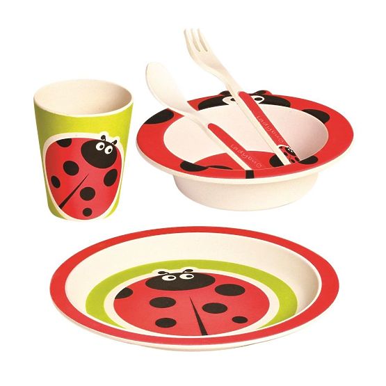 Set da pranzo in bambù Ladybug