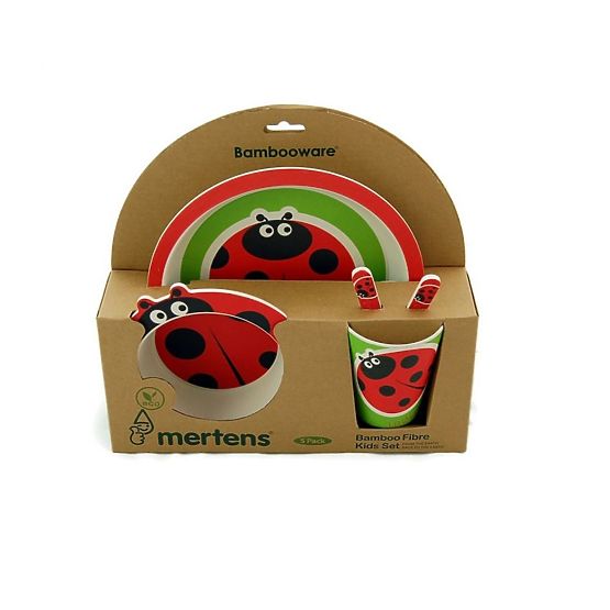 Set da pranzo in bambù Ladybug