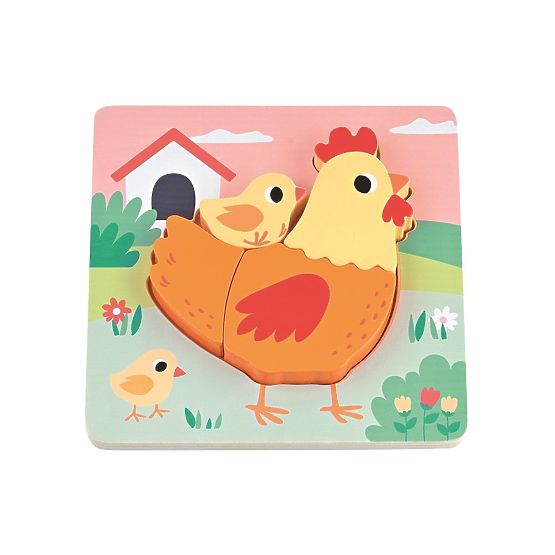 Set di 4 puzzle in legno Fattoria
