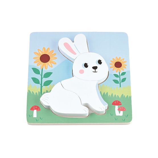 Set di 4 puzzle in legno Fattoria