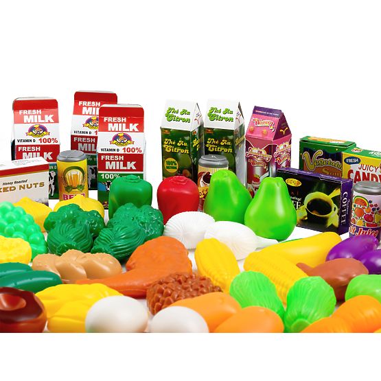 Set di alimenti verdura frutta per cucina 120 pezzi
