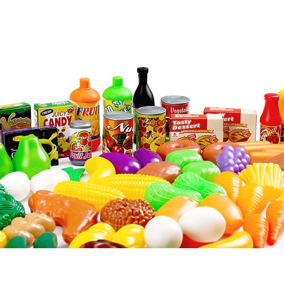 Set di alimenti verdura frutta per cucina 120 pezzi