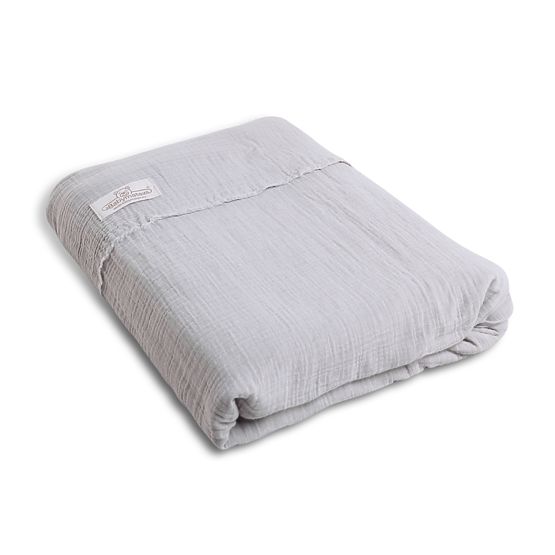 Set di biancheria da letto in mussola da 3 pezzi Heavens - Grigio chiaro