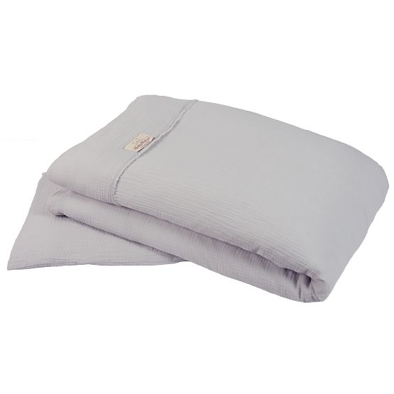 Set di biancheria da letto in mussola da 3 pezzi Heavens - Grigio chiaro
