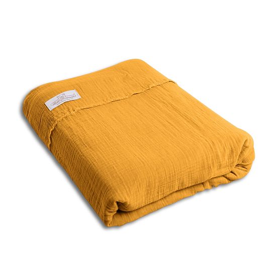 Set di biancheria da letto in mussola da 3 pezzi Heavens - Senape