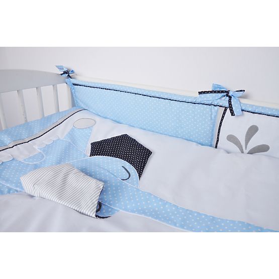 Biancheria da letto per bambini 2 pezzi Elefantino blu