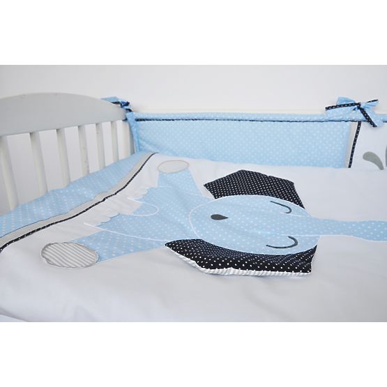 Biancheria da letto per bambini 2 pezzi Elefantino blu