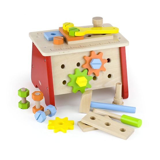 Set di costruzione in legno con strumenti