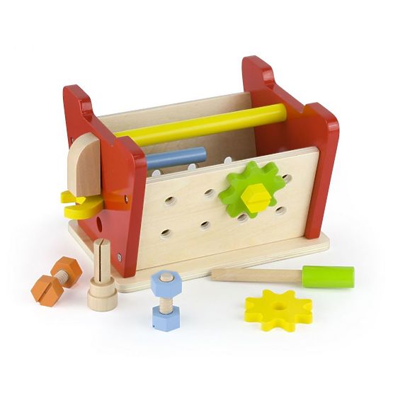 Set di costruzione in legno con strumenti