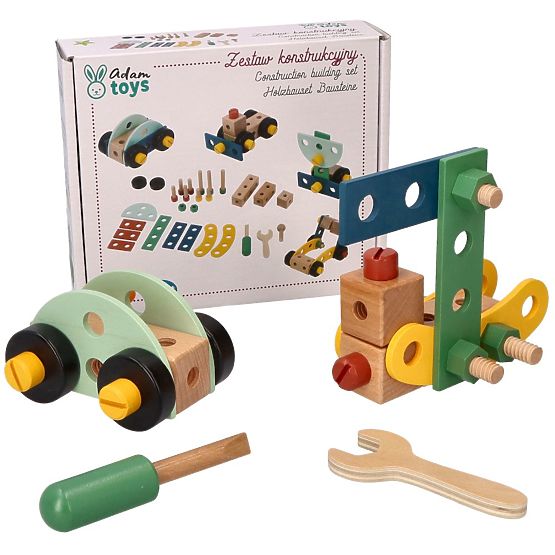 Set di costruzioni in legno con 40 elementi