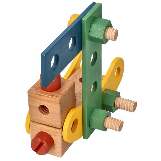 Set di costruzioni in legno con 40 elementi