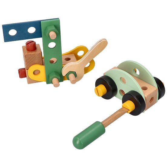Set di costruzioni in legno con 40 elementi