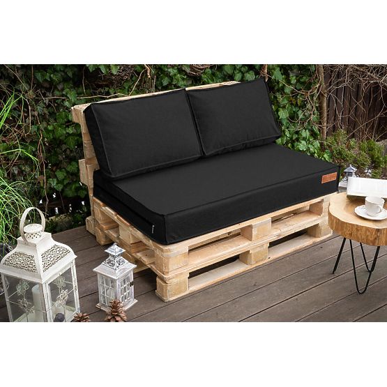 Set di cuscini per mobili pallet - Nero
