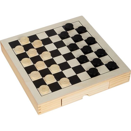 Set di giochi in legno 3 in 1 - Scacchi, Dama, Mulino