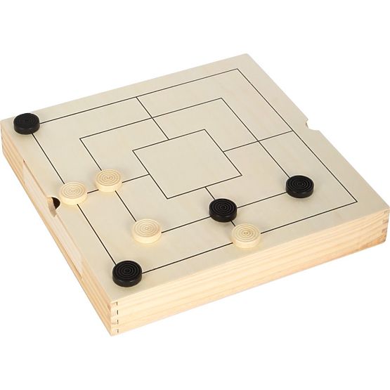 Set di giochi in legno 3 in 1 - Scacchi, Dama, Mulino