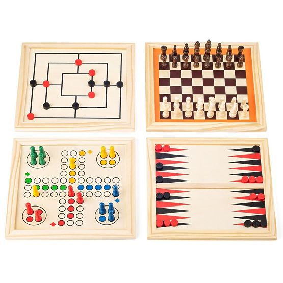 Set di giochi in scatola di legno